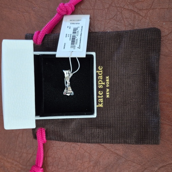 Love Notes Size 7 Bow Ring In Silver Tone From Kate Spade! NWT! - Picture 1 of 8